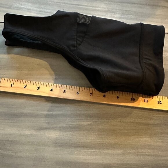 Lululemon Womens Long Line Sports Bra Size 2 Black Mesh Racer Back Pullover - Picture 5 of 5